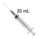 PIC STERILE SYRINGE 20 ml ECCENTRIC aguja injerto 20G 100 piezas
