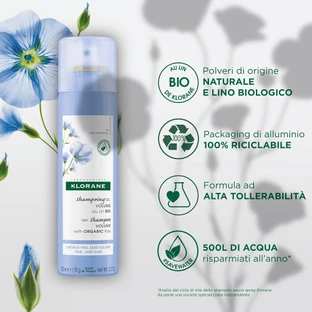 Klorane Organic Flax Volume Dry Shampoo 150ml