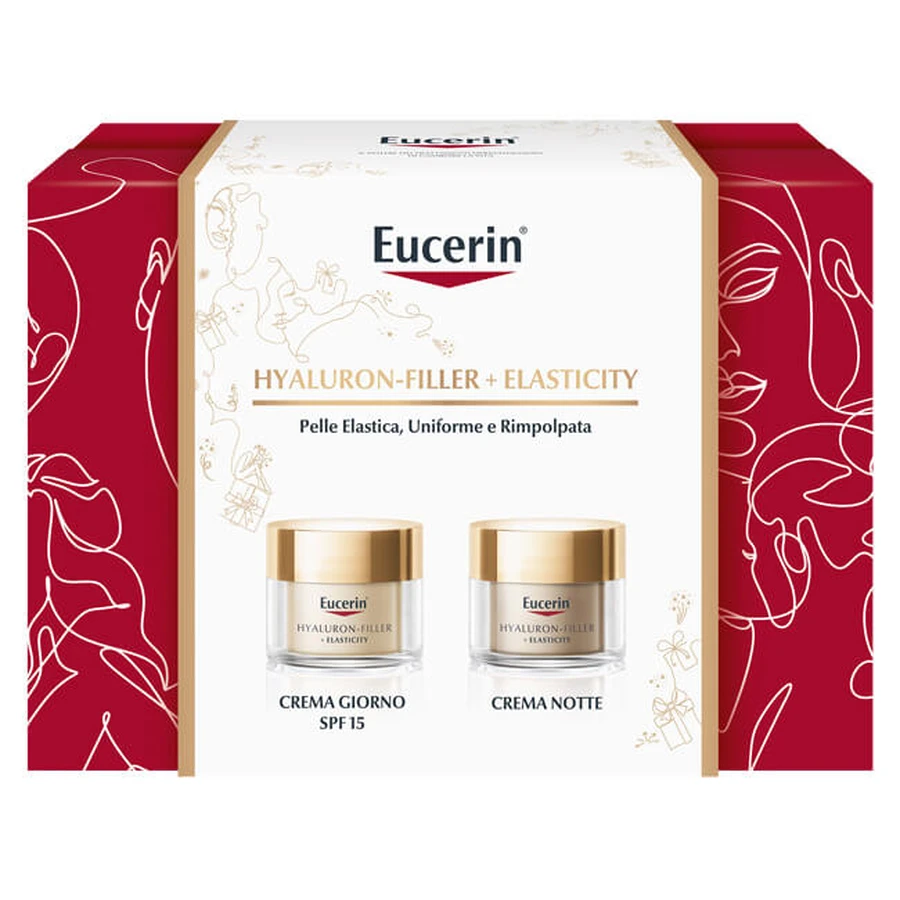 Eucerin Hyaluron Filler + Elasticity Day Cream SPF15 50ml + Night Cream 50ml