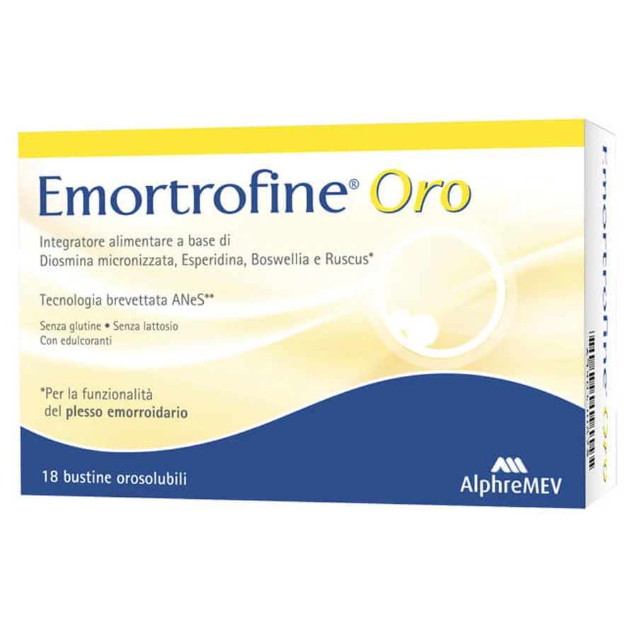 Agave Emortrofine Oro Supliment pentru hemoroizi 18 pliculețe Fără gluten și lactoză