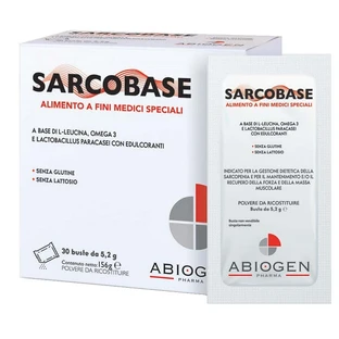 Abiogen Sarcobase 30 sachets speciale voeding sarcopenie L-leucine omega 3
