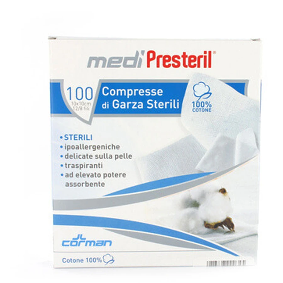 Medipresteril Gauze Tablets 10x10cm 100 Pieces