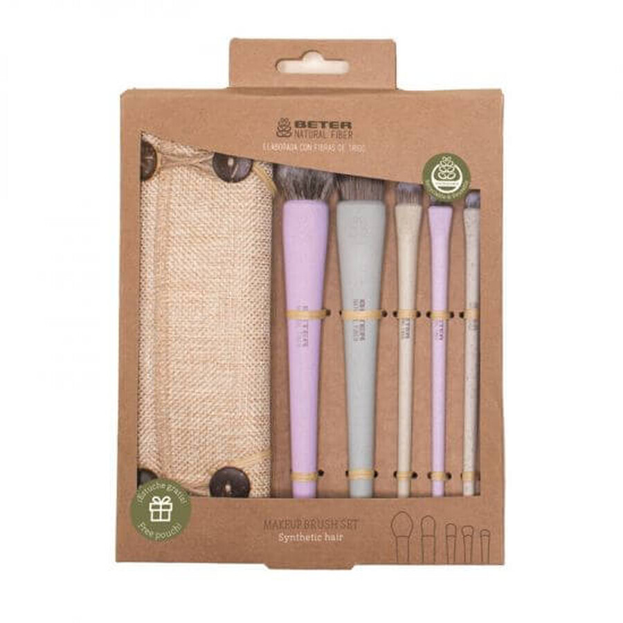 Buy Make-up brush set + pouch Natural Fiber, Beter Make-up brush set + pouch Natural Fiber, Beter