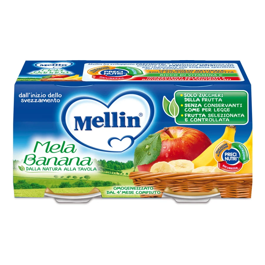 Mellin Homogenized Apple Banana 2x100g
