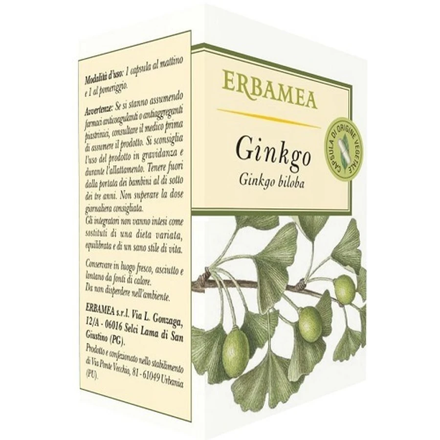 Ginkgo 50 Cápsulas Vegetales Erbamea