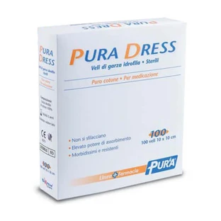 VESTIDO DE GASA PURA 10X10CM 100PCS