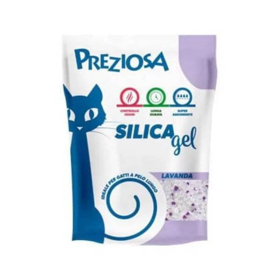 PRECIOUS CAT LITTERY HYGIENIC SILICA GEL LAVENDER 6.5 KG