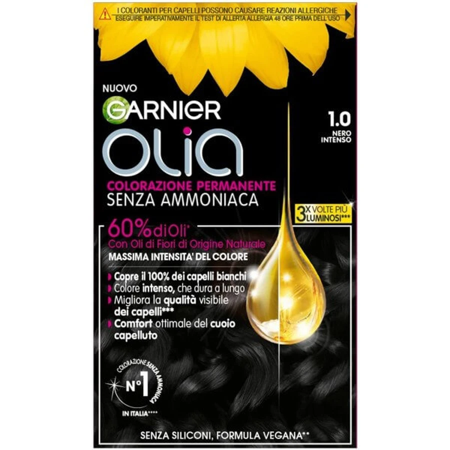 GARNIER OLIA COLORACIÓN PERMANENTE 1.0 NEGRO INTENSO