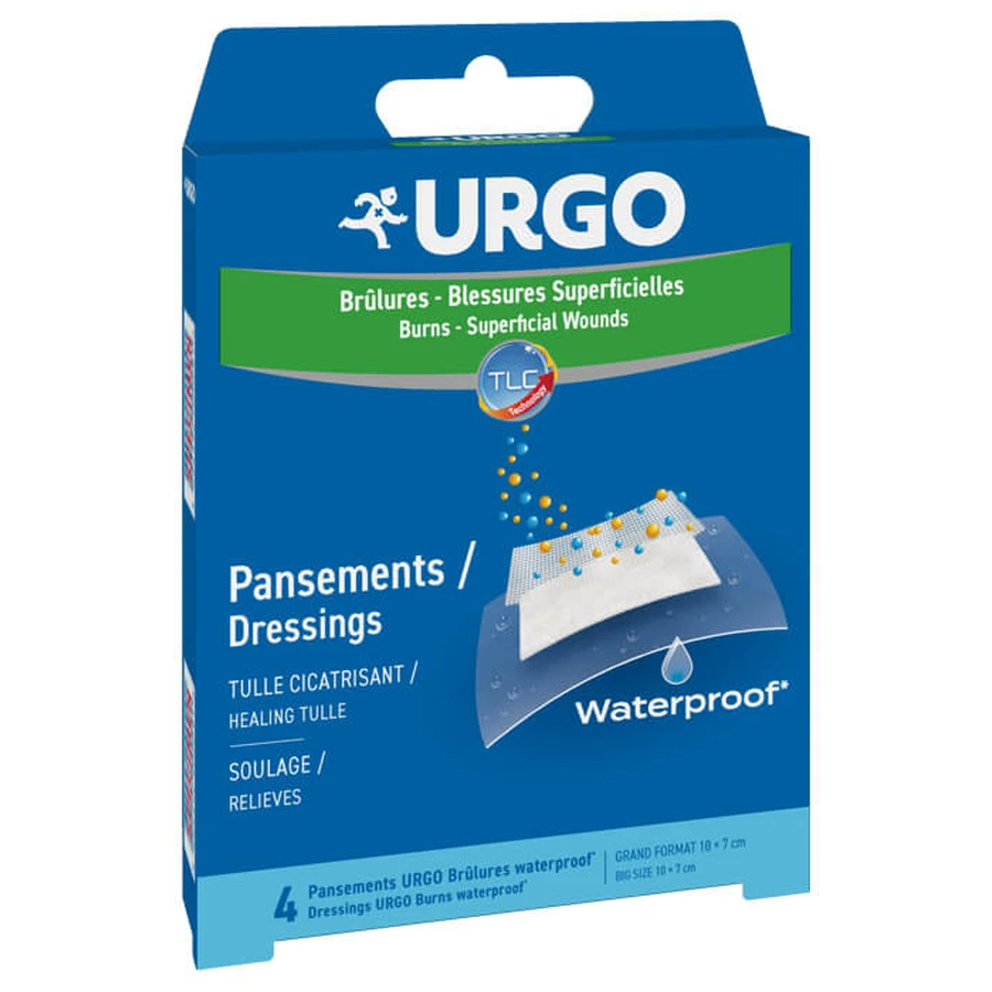 URGO QUEMADURAS SUPERF WP10X7 4PCS