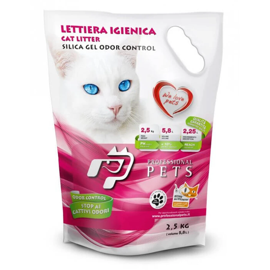 PET PROFESSIONAL LECHO SANITARIO NATURAL DE SILICONA ESTÁNDAR 2,5 KG