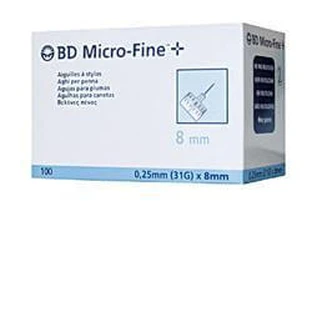 BD MICROFIJNE NAALD G31 8MM 100ST