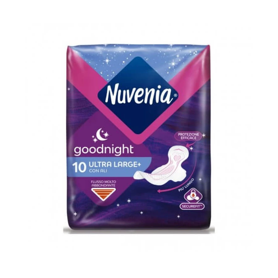 Nuvenia Ultra Night avec ailes 10 pièces