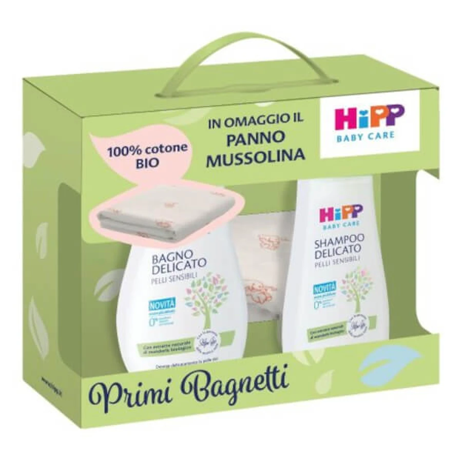 HiPP Baby Care Mussolina Box-Set mit Bio-Produkten
