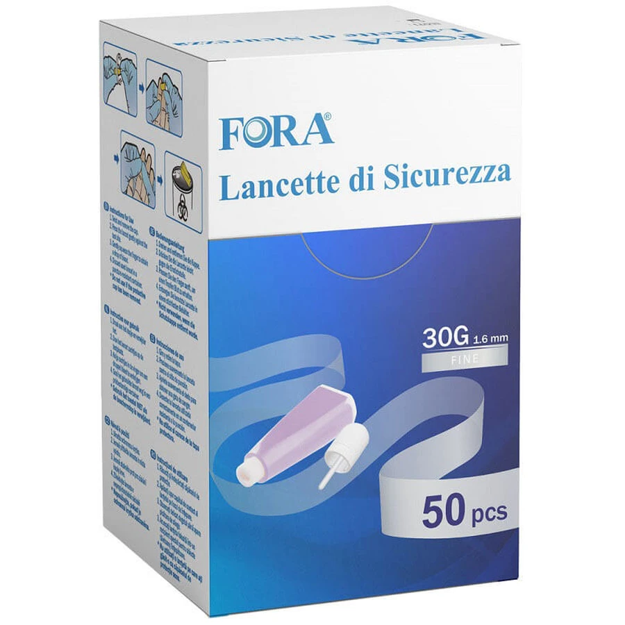 LANCETA DE SEGURIDAD FORA 50PCS
