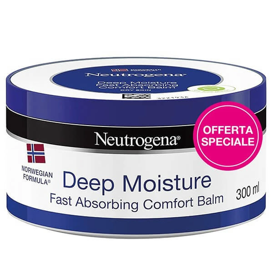Neutrogena Crema Facial y Corporal Hidratación Profunda Confort Piel Normal y Seca, Fórmula Noruega, 300 ml