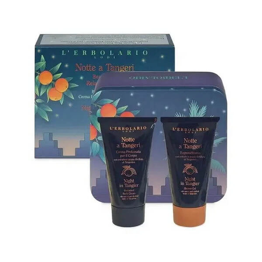 Estuche de Belleza L'Erbolario Baño de Burbujas Noche en Tánger 75ml + Crema Corporal 75ml