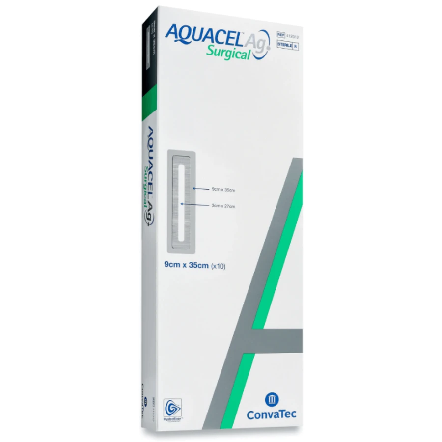 Aquacel® AG Quirúrgico 9X35cm Convatec 10 Piezas