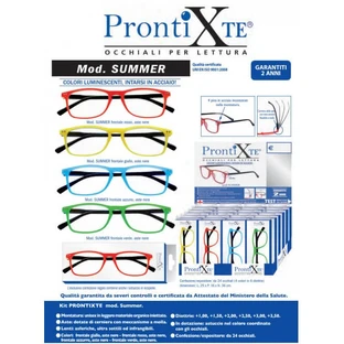 Premounted Reading Glasses Summer Yellow +1.00 Diopter