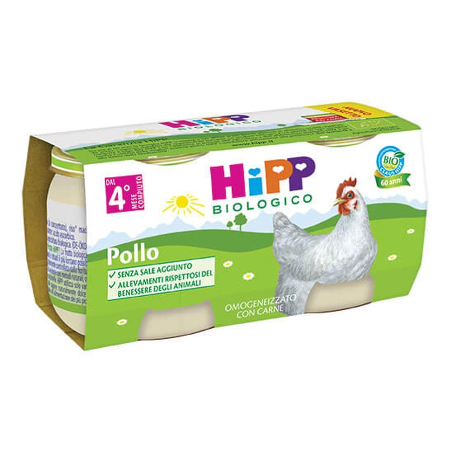 HiPP Pollo Homogeneizado Ecológico para Bebés 2x80g