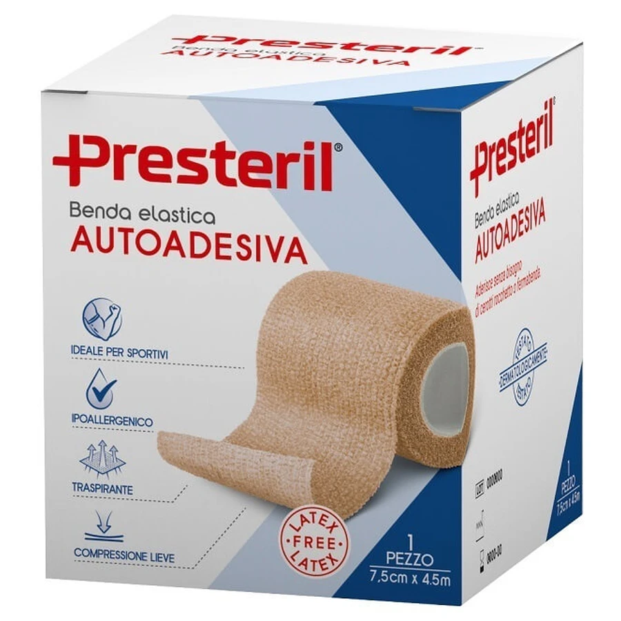 PRESTERIL BANDAGE EL 7.5X450 SKN