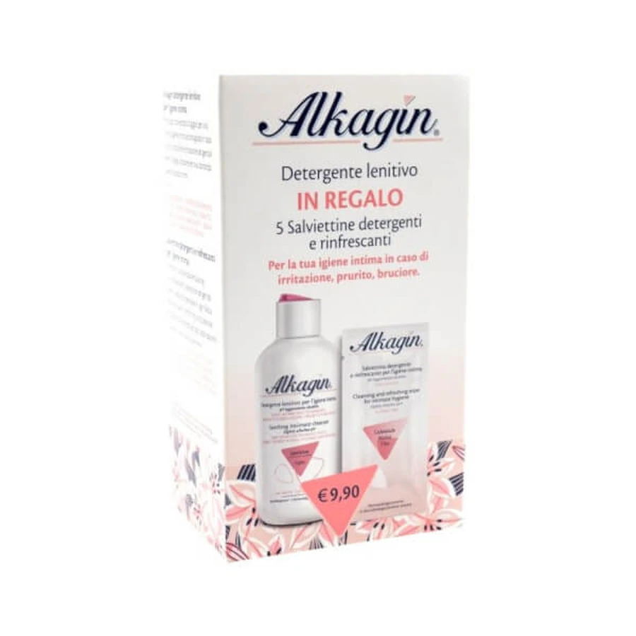 Alkagin pH 7 Nettoyant apaisant + lingettes 5 pièces