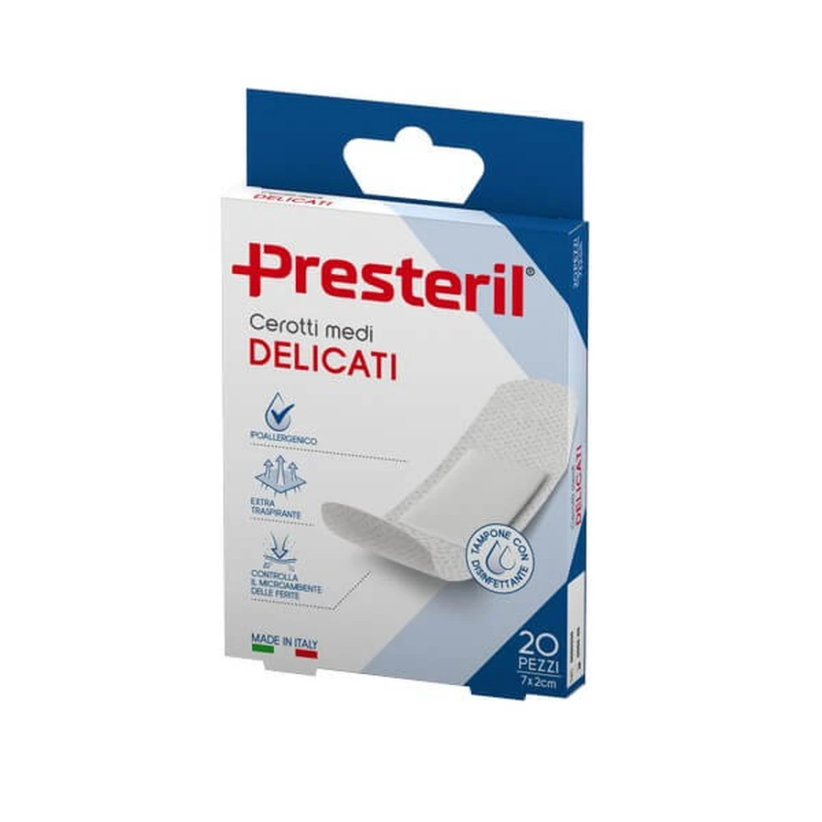 PRESTERIL Zartes mittleres Pflaster 7x2 cm - 20 Stück