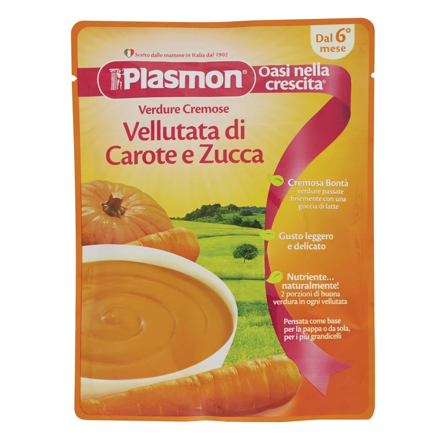 PLASMON Zakjes Fluweelzachte Wortel Pompoen