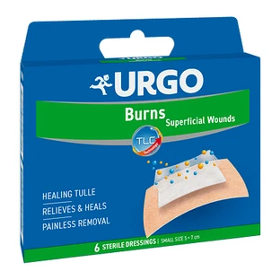Urgo Superficial Burn Plaster 5x7cm 6 Pieces