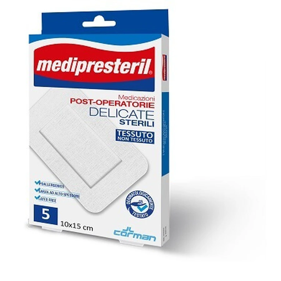Medipresteril Apósitos Postoperatorios Estériles Delicados 10x25cm 3 Piezas