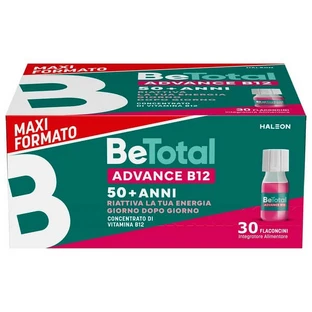 Be-Total Advance B12 Nahrungsergänzungsmittel 50+ Vitamine B3 B12 Zink - 30 Fläschchen