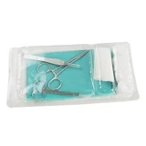 Set de retrait de points de suture comprenant 1 ciseaux 1 pince à épiler 2 tablettes de gaze de coton