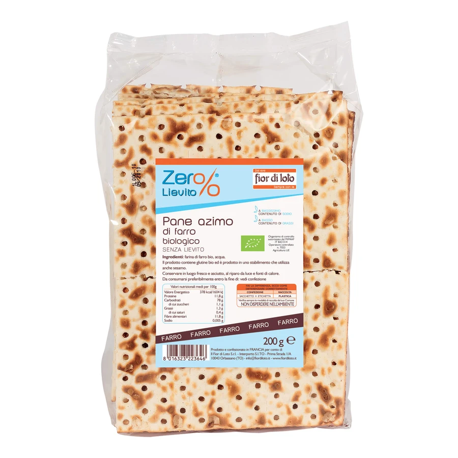 ZERO% G SPELT UNLEAVENED BREAD 200G
