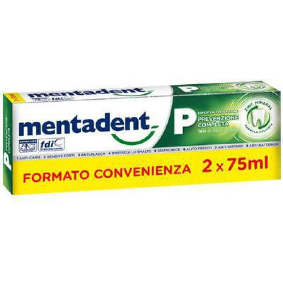 Mentadent P Tandpasta Bitubo 2x75ml Promo