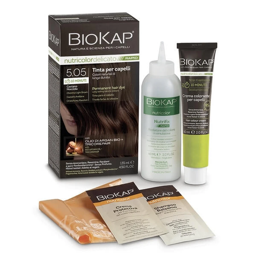 Biokap Nutricolor Delicate Rapid 5.05 Marrón Avellana 135ml