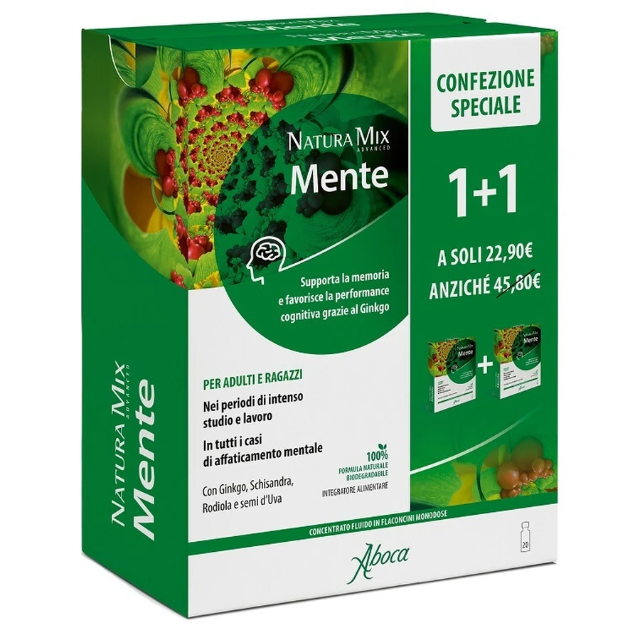 Natura Mix Advanced Mind von Aboca 20 Fläschchen