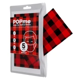 Popme Rood Ruitjes Chirurgisch Masker 5 Stuks
