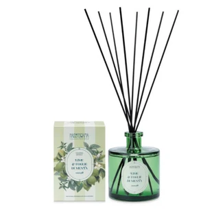 Nasotherapy diffuser with lime sticks and mint leaves