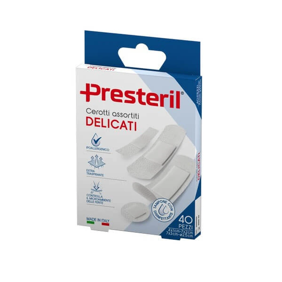 PRESTERIL Assorted Delicate Band-Aids 4 packets - 40 pieces