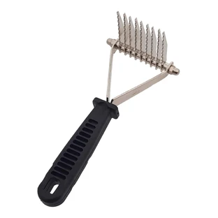 OUTILS-2-PEIGNE DE TOILETTAGE PEIGNE DISSOLVANT LES NŒUDS 9 LAMES VERTICALES