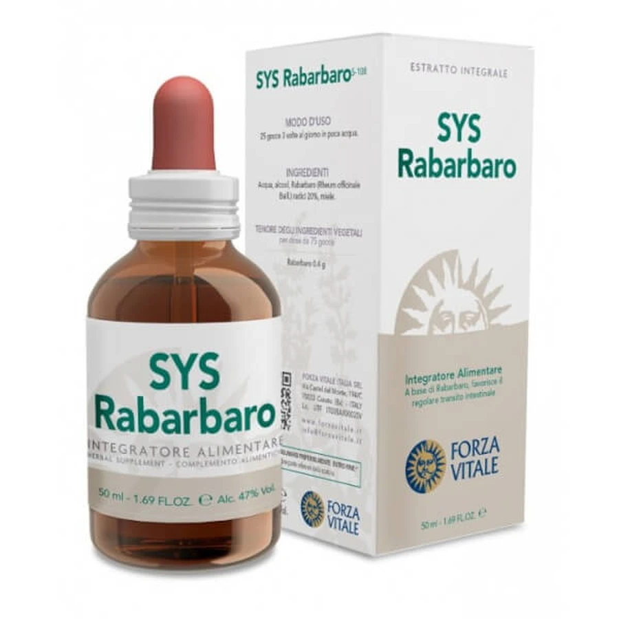 Sys Rhubarb Drops 50ml