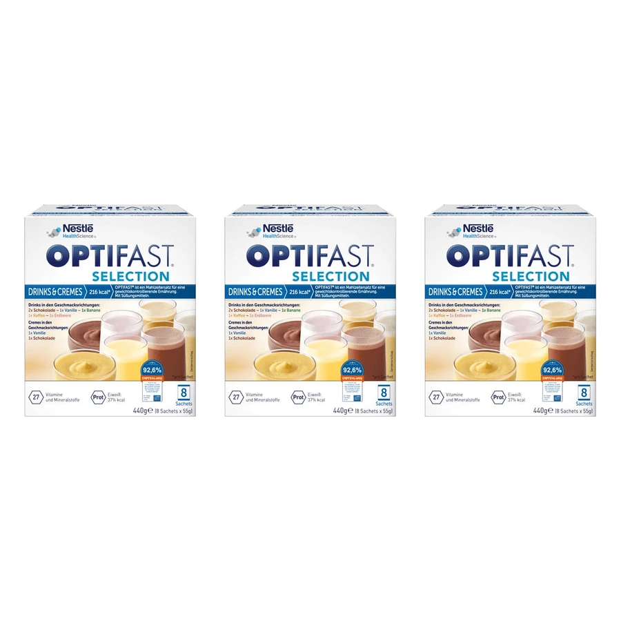 OPTIFAST Selectie Dranken en Crèmes 24 stuks (3*8)