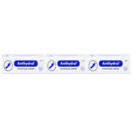 Antihydral® Crema para el cuidado de los pies 3x50 ml