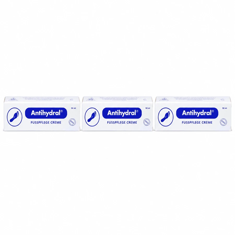 Antihydral® Crema para el cuidado de los pies 3x50 ml