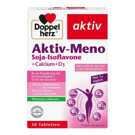 Doppelherz Active Meno Soja Isoflavonen + Calcium + D3 2x30 Capsules