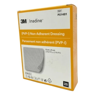 Inadine pansement antiseptique non adhérent 5x5cm 25 pièces