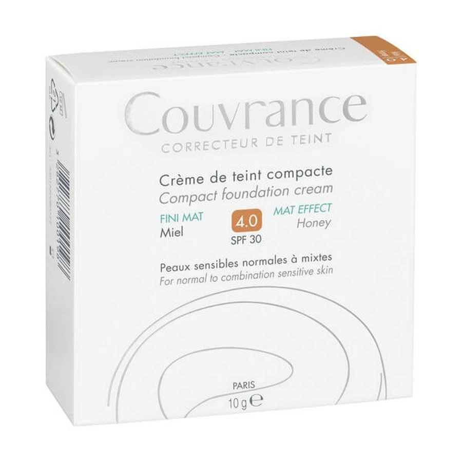 Eau Thermale Avène - Couvrance Crema Compacta Color Miel Efecto Aterciopelado SPF30 10 g