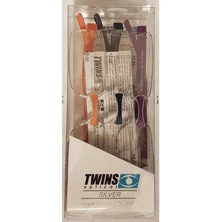 Zwillinge Silber dreifach präparierte Lesebrille +1.00 Dioptrien