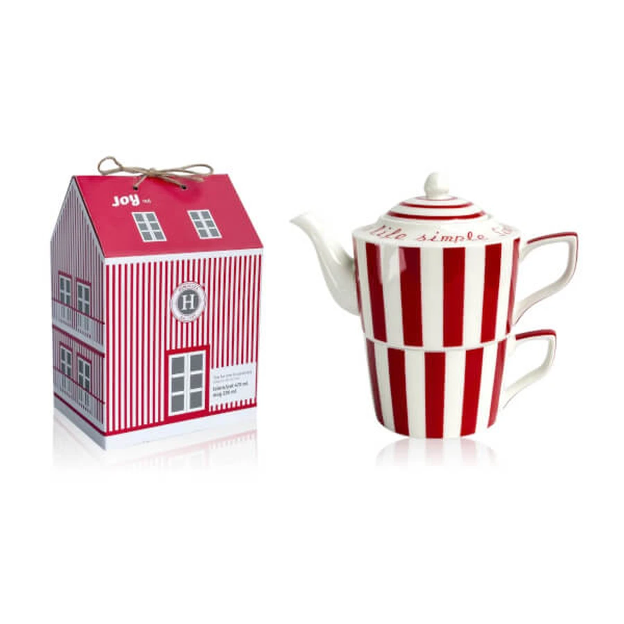 Tea For One Joy red - teapot and mug