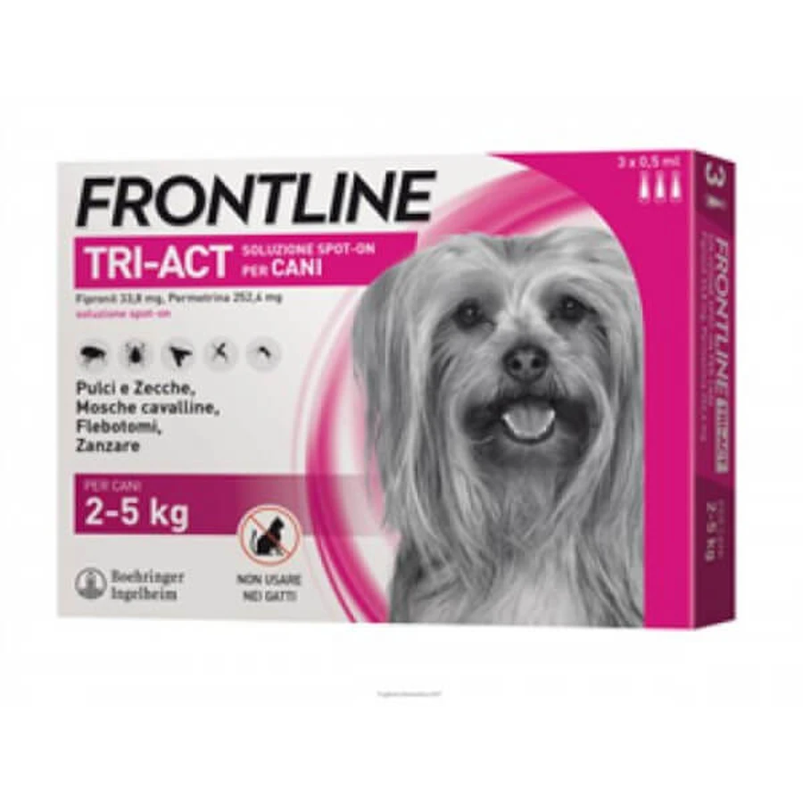 Frontline Tri-Act solución spot-on para perros de 2-5 kg