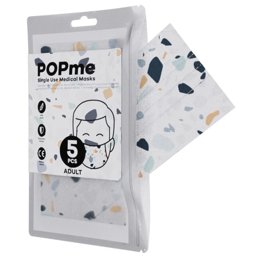 Popme Mascarilla Quirúrgica Terrazzo 5 Piezas